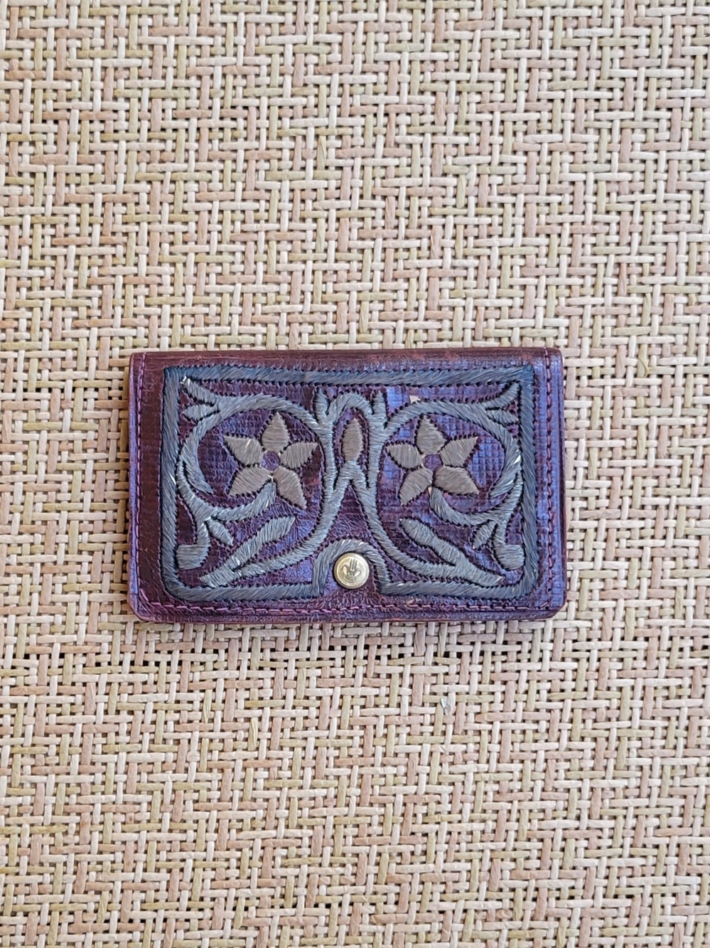 Mahgreb Ottoman Empire Antique Moroccan Embroidered Leather Coin Purse/Wallet